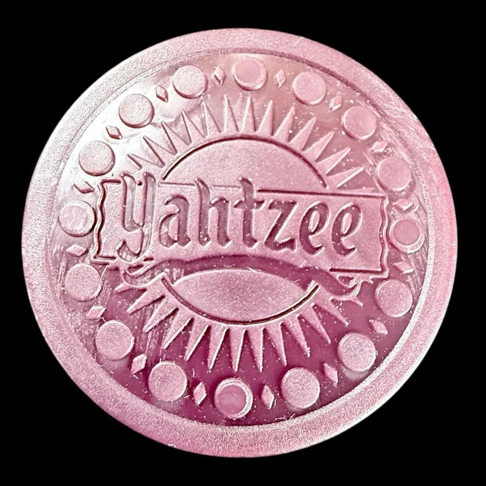1995 Yahtzee 40th Anniversary‎ Edition Replacement Parts 2 Dice Pencil Token Cup